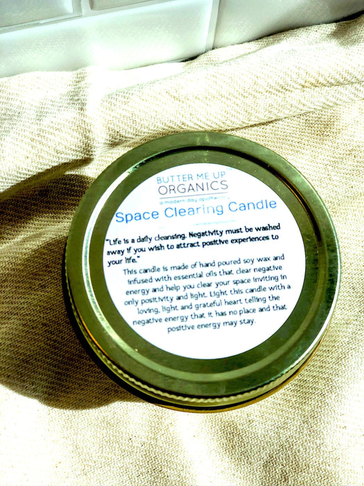 Space Clearing Candle/ Intention Candle / Organic Soy Candle / Candle Other Butter Me Up Organics 