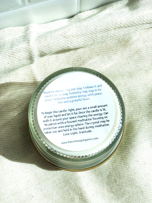 Space Clearing Candle/ Intention Candle / Organic Soy Candle / Candle Other Butter Me Up Organics 