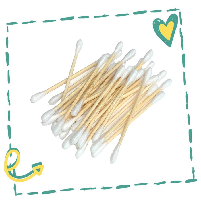 Bamboo Cotton Swabs (Pack of 200) Home & Garden Yellow Lavender 