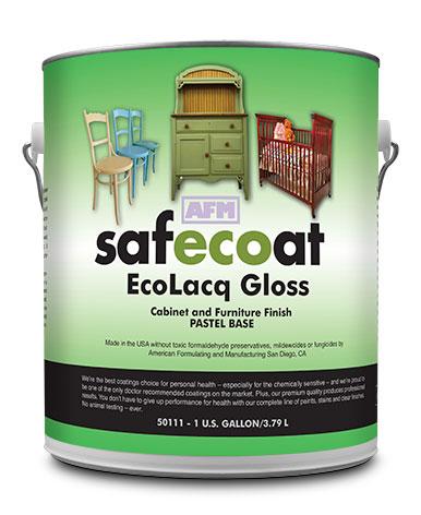 SAFECOAT® ECOLACQ GLOSS B&R: Paint, Stains, Sealers, & Wall Coverings AFM Safecoat 8 oz Sample 
