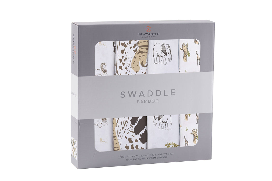 On The Savannah Bamboo Muslin Swaddle 4PK