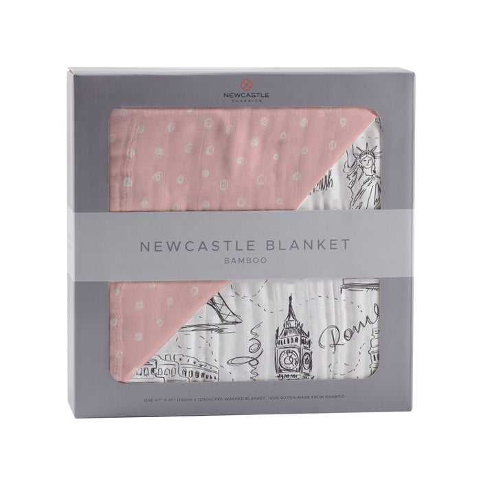 Pearl Polka Dot and London, Paris, New York Newcastle Blanket